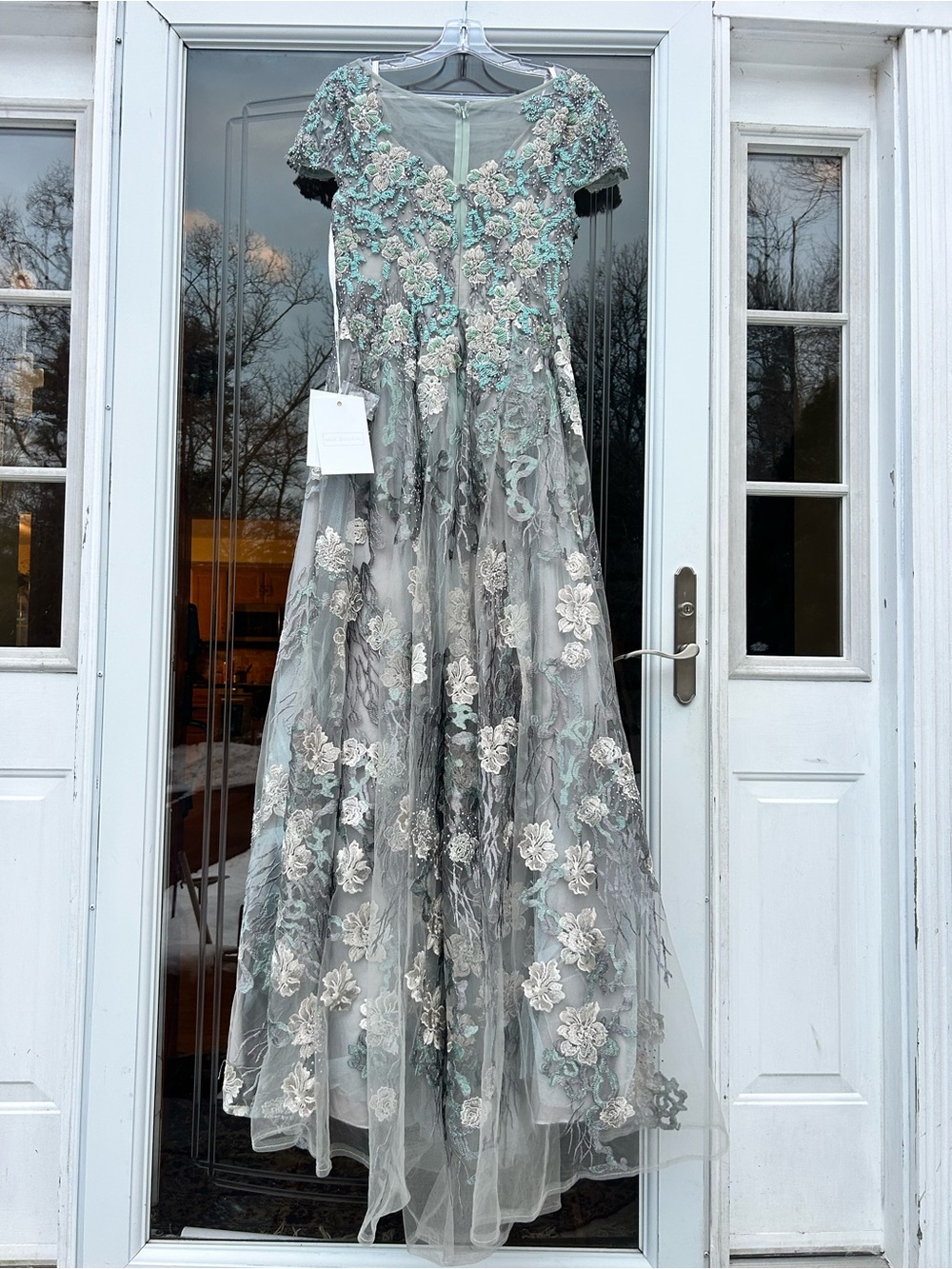 Floral Embroidered Mac Duggal Gown - Picture 2 of 9